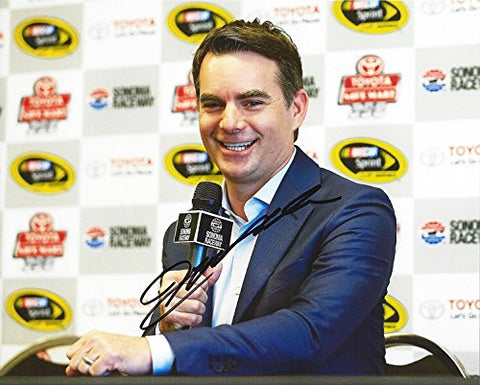 AUTOGRAPHED Jeff Gordon 2016 Fox Sports 1 Broadcaster SONOMA RACEWAY PRESS CONFERENCE (Hendrick Motorsports) Signed Collectible Picture NASCAR 8X10 Inch Glossy Photo with COA