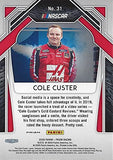 AUTOGRAPHED Cole Custer 2020 Panini Prizm Racing RARE BLUE PRIZM (#41 Stewart-Haas Team) NASCAR Cup Series Rookie Insert Signed Collectible Trading Card with COA