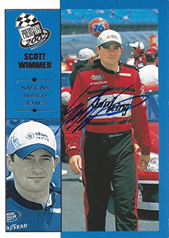 AUTOGRAPHED Scott Wimmer 2002 Press Pass Racing (#23 Janiking Team) Busch Series Rookie Signed NASCAR Collectible Trading Card with COA