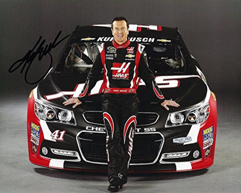 AUTOGRAPHED 2015 Kurt Busch #41 Haas Automation Racing MEDIA DAY POSE (Stewart-Haas) 8X10 Signed Picture NASCAR Glossy Photo with COA