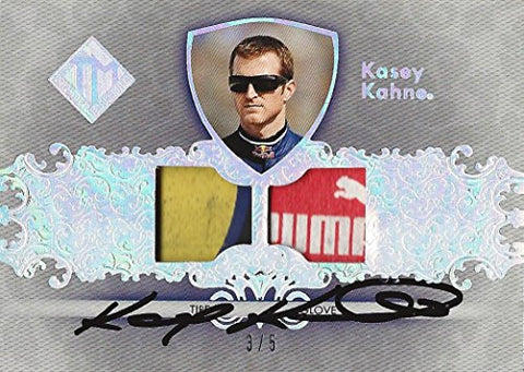 AUTOGRAPHED Kasey Kahne 2012 Press Pass Total Memorabilia DUAL RELIC (Race-Used Tire & Shoe) HOLOFOIL Insert Signed NASCAR Trading Card with COA (#3 of 5)