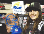 AUTOGRAPHED 2019 Hailie Deegan #19 Monster Energy Racing LAS VEGAS DIRT TRACK WIN (Victory Lane Selfie) K&N Pro Series West Signed Collectible Picture 9X11 Inch NASCAR Glossy Photo with COA