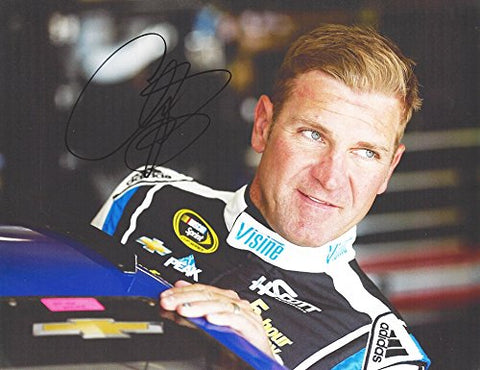 AUTOGRAPHED 2016 Clint Bowyer #15 Visine Racing Team (HScott Motorsports) Garage Area Practice 9X11 Inch Signed Picture NASCAR Glossy Photo with COA