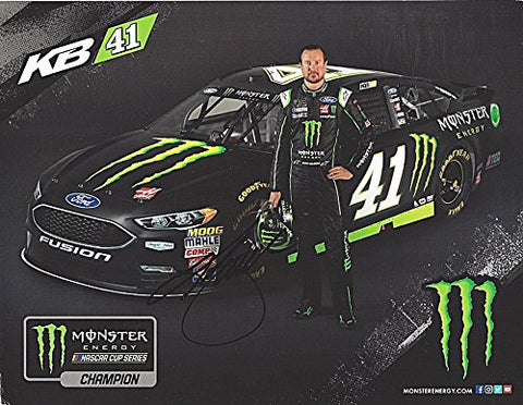 AUTOGRAPHED 2017 Kurt Busch #41 Monster Energy Ford Racing (Stewart-Haas Team) Signed Collectible Picture 9X11 Inch NASCAR Hero Card Photo with COA