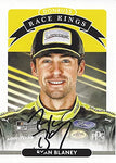AUTOGRAPHED Ryan Blaney 2021 Panini Donruss Racing RACE KINGS (#12 Menards) Team Penske NASCAR Cup Series Signed Collectible Trading Card with COA