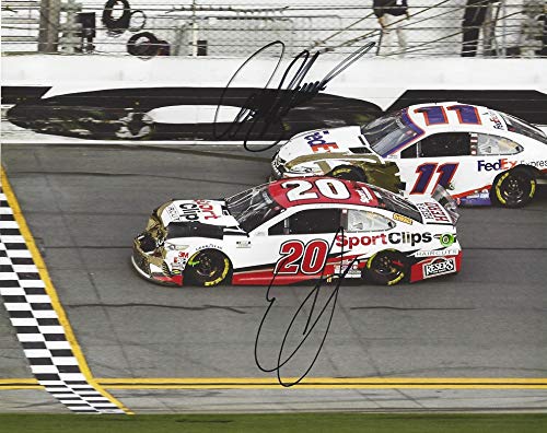 2X AUTOGRAPHED Erik Jones Denny Hamlin 2020 Daytona