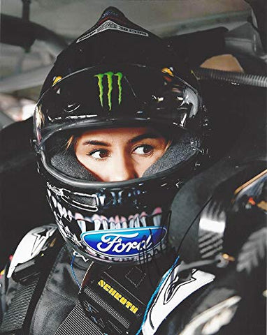 AUTOGRAPHED 2020 Hailie Deegan #4 Monster Energy Racing DAYTONA INTERNATIONAL SPEEDWAY (In-Car Helmet Picture) ARCA Series Signed Collectible 8X10 Inch NASCAR Glossy Photo with COA