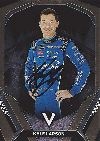 AUTOGRAPHED Kyle Larson 2018 Panini Victory Lane (#42 Credit One Bank Racing) Monster Cup Series Signed NASCAR Collectible Trading Card with COA