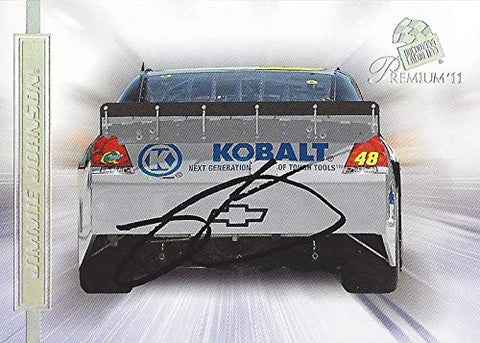 AUTOGRAPHED Jimmie Johnson 2011 Press Pass Premium Racing DRAFT PICK (#48 Kobalt Tools Team) Hendrick Motorsports Signed NASCAR Collectible Trading Card with COA