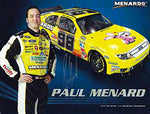 AUTOGRAPHED 2010 Paul Menard #98 Menards Racing (Energizer Bunny) Signed 9X11 Picture NASCAR Hero Card with COA