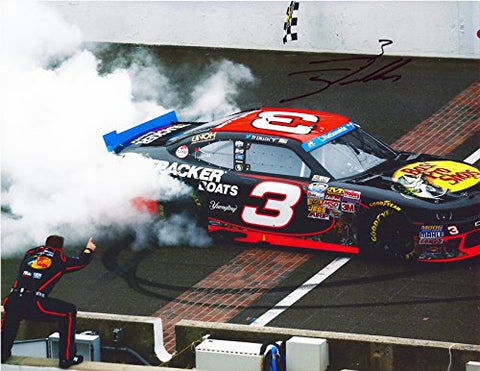 AUTOGRAPHED 2014 Ty Dillon #3 Bass Pro Shops Racing BRICKYARD WIN BURNOUT (Nationwide Series) RCR 9X11 Signed NASCAR Glossy Photo with COA