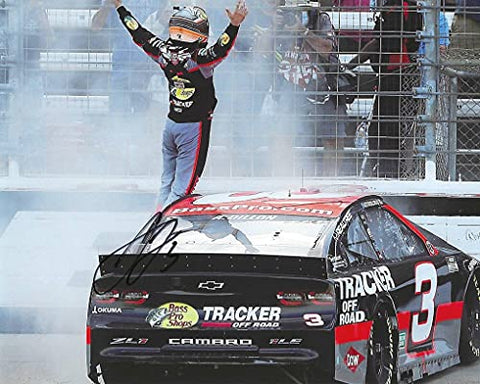 AUTOGRAPHED 2020 Austin Dillon #3 Bass Pro Shops TEXAS RACE WIN (Victory Burnout Celebration) Richard Childress Racing NASCAR Cup Series Signed Picture 8X10 Inch Glossy Photo with COA