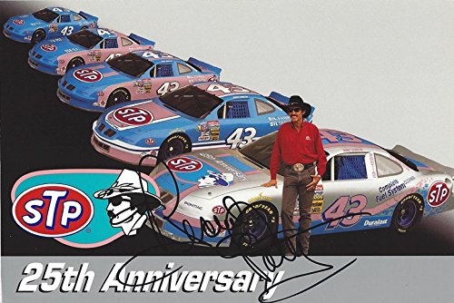 AUTOGRAPHED Richard Petty #43 STP Racing Team (25th Anniversary) 5X7 Inch  Vintage Signed NASCAR Hero Card Photo with COA