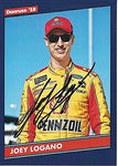 AUTOGRAPHED Joey Logano 2019 Panini Donruss Racing (#22 Shell Pennzoil) Team Penske Monster Cup Series Signed NASCAR Collectible Trading Card with COA