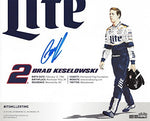 AUTOGRAPHED 2016 Brad Keselowski #2 Miller Lite Racing Ford (Team Penske Ford) Signed Picture NASCAR 8X10 inch Hero Card Photo with COA