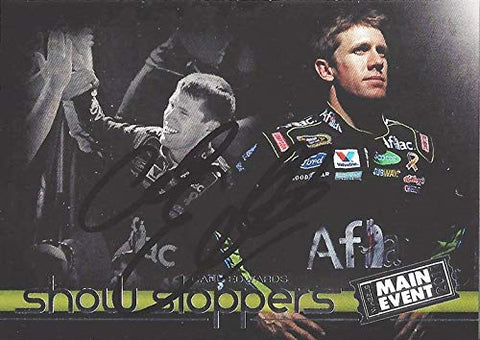 AUTOGRAPHED Carl Edwards 2011 Wheels Main Event Racing SHOW STOPPERS (#99 Aflac Team) Roush Fenway Ford Signed NASCAR Collectible Trading Card with COA