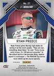 AUTOGRAPHED Ryan Preece 2020 Panini Prizm RARE BLUE PRIZM (#37 JTG Daugherty Racing) NASCAR Cup Series Insert Signed Collectible Trading Card with COA