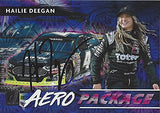 AUTOGRAPHED Hailie Deegan 2021 Panini Donruss Racing AERO PACKAGE (#4 Toter Driver) ARCA Series Rare Insert Signed Collectible NASCAR Trading Card with COA