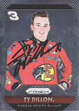 AUTOGRAPHED Ty Dillon 2016 Panini Prizm Racing (#3 Bass Pro Shops Team) RCR Xfinity Series Chrome Signed NASCAR Collectible Trading Card with COA