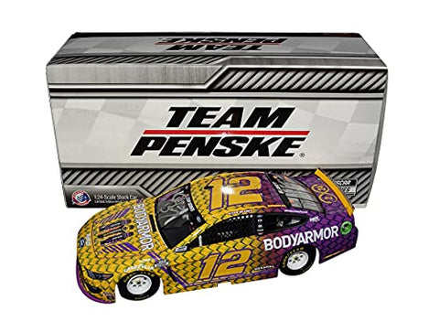 AUTOGRAPHED 2020 Ryan Blaney #12 Body Armor Racing KOBE BRYANT TRIBUTE (Team Penske) NASCAR Cup Series Signed Lionel 1/24 Scale NASCAR Diecast Car with COA (#1371 of only 1,416 produced)