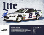 AUTOGRAPHED 2018 Brad Keselowski #2 Miller Lite Racing (Season Highlights) Team Penske Monster Energy Cup Series Signed Collectible Picture NASCAR 8X10 Inch Hero Card Photo with COA