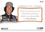 TRAVIS PASTRANA 2012 Press Pass Showcase Racing PRIZED PIECES (Jumbo Boost Mobile Firesuit) Rookie Rare Insert Collectible NASCAR Trading Card (#22 of 99)