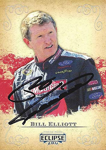 AUTOGRAPHED Bill Elliott 2011 Press Pass Eclipse Racing (#21 Motorcraft Team) Wood Brothers Racing Sprint Cup Series Signed NASCAR Collectible Trading Card with COA