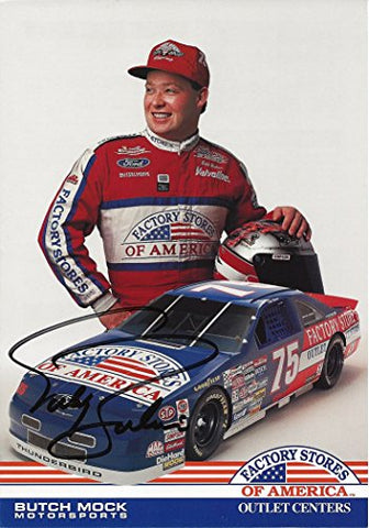 AUTOGRAPHED Todd Bodine #75 Factory Stores of America Racing (Vintage) Signed Picture NASCAR Hero Card with COA