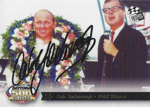 AUTOGRAPHED Cale Yarborough 2007 Press Pass Racing Daytona 50 Years (1968 Winner) Signed Collectible NASCAR Insert Trading Card with COA