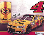 AUTOGRAPHED 2015 Kevin Harvick #4 Budweiser Racing DARLINGTON THROWBACK (Retro Paint Scheme) 8X10 Inch Signed Picture NASCAR Glossy Photo with COA