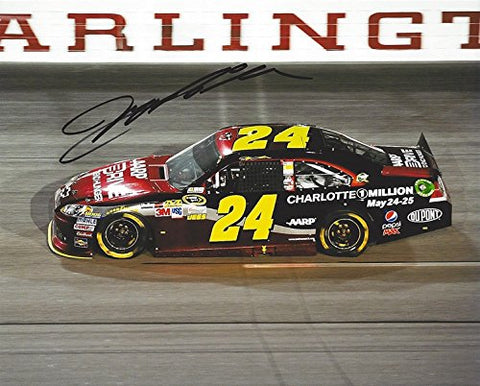 AUTOGRAPHED Jeff Gordon #24 AARP/Drive to End Hunger Team DARLINGTON RACEWAY (On-Track Racing) Hendrick Motorsports Signed Collectible Picture NASCAR 8X10 Inch Glossy Photo with COA