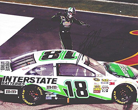 AUTOGRAPHED 2013 Kyle Busch #18 Interstate Batteries Racing CALIFORNIA RACE WIN (Joe Gibbs Team) Signed Picture NASCAR Glossy 8X10 inch Photo with COA