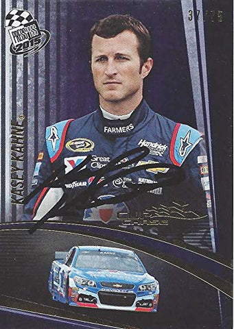 AUTOGRAPHED Kasey Kahne 2015 Press Pass Racing GOLD CUP CHASE EDITION (#5 Farmers Insurance) Rare Insert Signed NASCAR Collectible Trading Card with COA #37/75