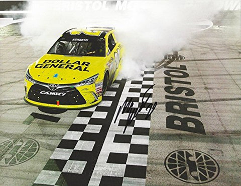 AUTOGRAPHED 2015 Matt Kenseth #20 Dollar General Racing BRISTOL RACE WIN BURNOUT (Finish Line) Sprint Cup Series Signed Collectible Picture NASCAR 9X11 Inch Glossy Photo with COA