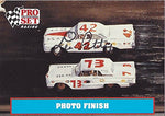 AUTOGRAPHED Lee Petty 1991 Pro Set Racing 1959 DAYTONA 500 WIN (Photo Finish/Delayed Victory) #42 Oldsmobile Extremely Rare Signed NASCAR Collectible Trading Card with COA