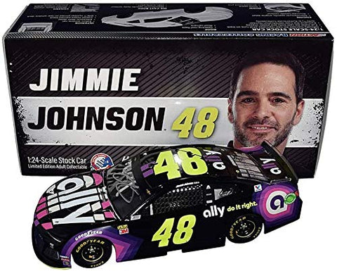AUTOGRAPHED 2019 Jimmie Johnson #48 Ally Bank Racing NEW SPONSOR (Hendrick Motorsports) Monster Cup Series Rare Signed 1/24 Scale NASCAR Diecast Car with COA (#2078 of only 2,317 produced!)