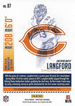 JEREMY LANGFORD 2016 Panini Prestige Football AUTOGRAPH (Chicago Bears) Rare Signed NFL Collectible Trading Card #87