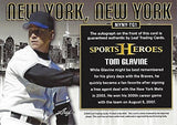 TOM GLAVINE 2016 Leaf Sports Heroes Baseball CERTIFIED AUTOGRAPH (New York, New York) Blue-Ink Insert MLB Insert Collectible Baseball Trading Card