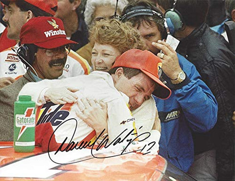 AUTOGRAPHED 1989 Darrell Waltrip #17 Tide Racing Team DAYTONA 500 RACE WINNER (Victory Lane Hug) Hendrick Motorsports Vintage Signed Collectible Picture NASCAR 9X11 Inch Glossy Photo with COA