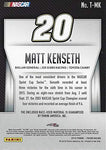 AUTOGRAPHED Matt Kenseth 2016 Panini Prizm Racing RACE-USED TIRE (#20 Dollar General Team) Joe Gibbs Racing Chrome Insert Signed NASCAR Collectible Trading Card with COA
