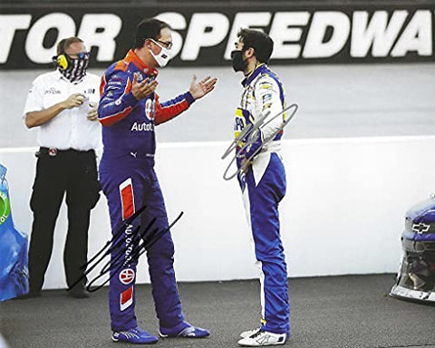 2X AUTOGRAPHED Chase Elliott & Joey Logano 2020 Bristol Motor Speedway (Post-Race Altercation) NASCAR Cup Series Signed Picture 8X10 Inch NASCAR Glossy Photo with COA