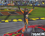 AUTOGRAPHED 2019 Martin Truex Jr. #19 Bass Prop Shop Toyota LAS VEGAS PLAYOFF RACE WIN (Victory Celebration) Monster Cup Series Signed Collectible Picture 8X10 Inch NASCAR Glossy Photo with COA