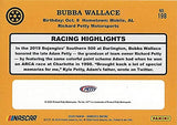 AUTOGRAPHED Bubba Wallace 2020 Panini Donruss Racing (#43 Victory Junction Gang Car) Richard Petty Motorsports Black Border Signed Collectible NASCAR Trading Card with COA