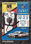 AUTOGRAPHED Kevin Harvick 2019 Panini Donruss Racing CONTENDERS TICKET (#4 Jimmy Johns Team) Monster Cup Series Signed NASCAR Collectible Trading Card with COA