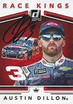 AUTOGRAPHED Austin Dillon 2018 Panini Donruss Racing RACE KINGS (#3 Dow Team) Monster Energy Cup Series Signed NASCAR Collectible Trading Card with COA