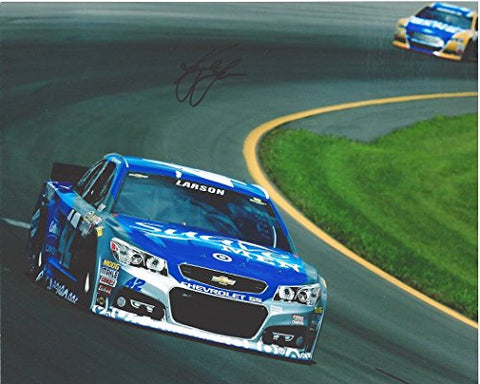 AUTOGRAPHED 2015 Kyle Larson #42 Suave Men Racing (Earnhardt-Ganassi Team) On-Track 8X10 Signed Picture NASCAR Glossy Photo with COA