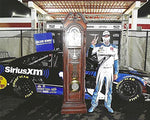 AUTOGRAPHED 2020 Martin Truex Jr. #19 Sirius XM Radio Team MARTINSVILLE RACE WIN (Victory Lane Grandfather Clock) Joe Gibbs Racing NASCAR Cup Series Signed Picture 8X10 Inch Glossy Photo with COA