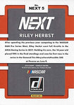 AUTOGRAPHED Riley Herbst 2018 Panini Donruss Racing NEXT IN LINE (NOS Toyota Team) ARCA Series Signed NASCAR Collectible Trading Card with COA