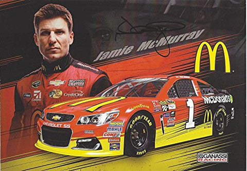 AUTOGRAPHED Jamie McMurray #1 McDonalds Racing (Chip Ganassi Team) Sprint Cup Series Signed Collectible Picture NASCAR 6X10 Inch Hero Card Photo with COA