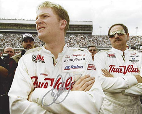 AUTOGRAPHED 1999 Dale Earnhardt Jr. #6 True Value Racing IROC SERIES FATHER & SON (International Race of Champions) Pit Road Pre-Race Signed Picture NASCAR 8X10 Inch Glossy Photo with COA